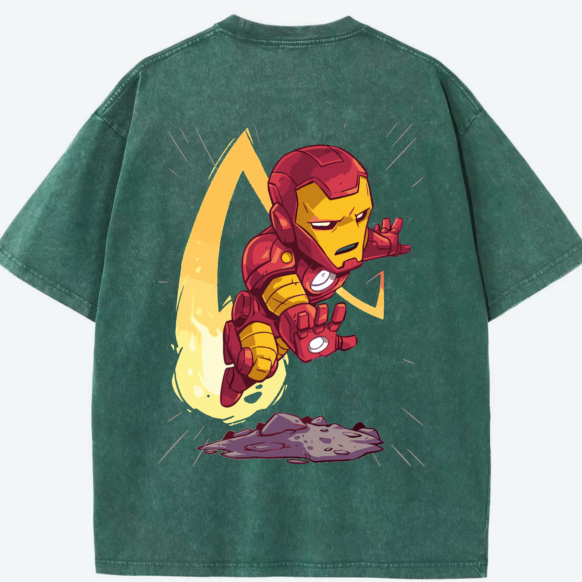 （画像用） アベンジャーズ The Avengers 綿100% ヴィンテージ風 半袖Tシャツ（背面プリント）
